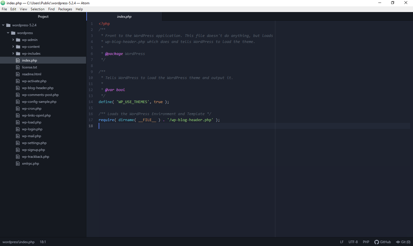 Atom screenshot