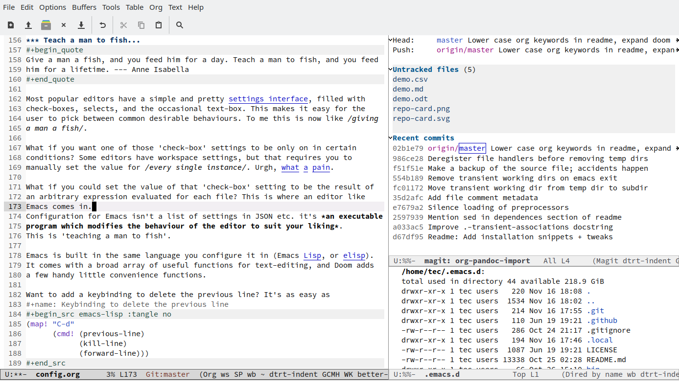 GNU Emacs screenshot