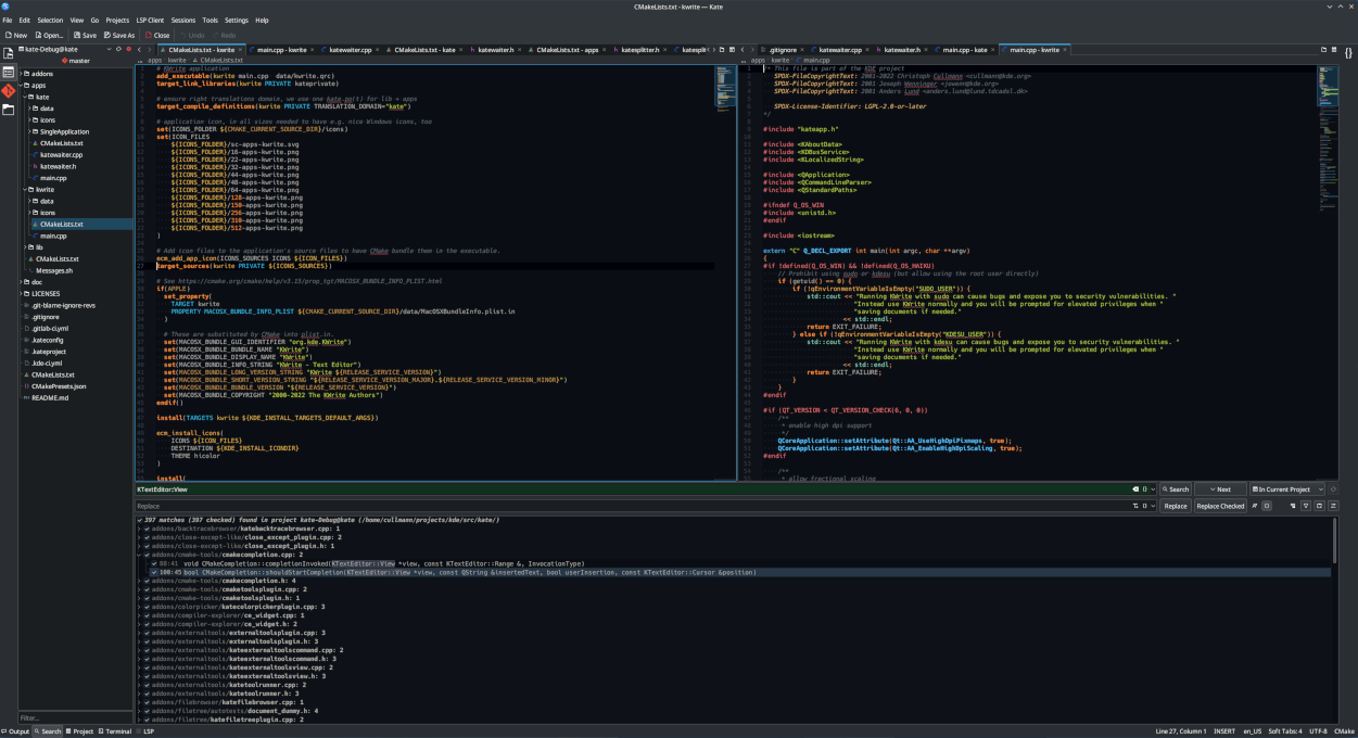 Kate screenshot