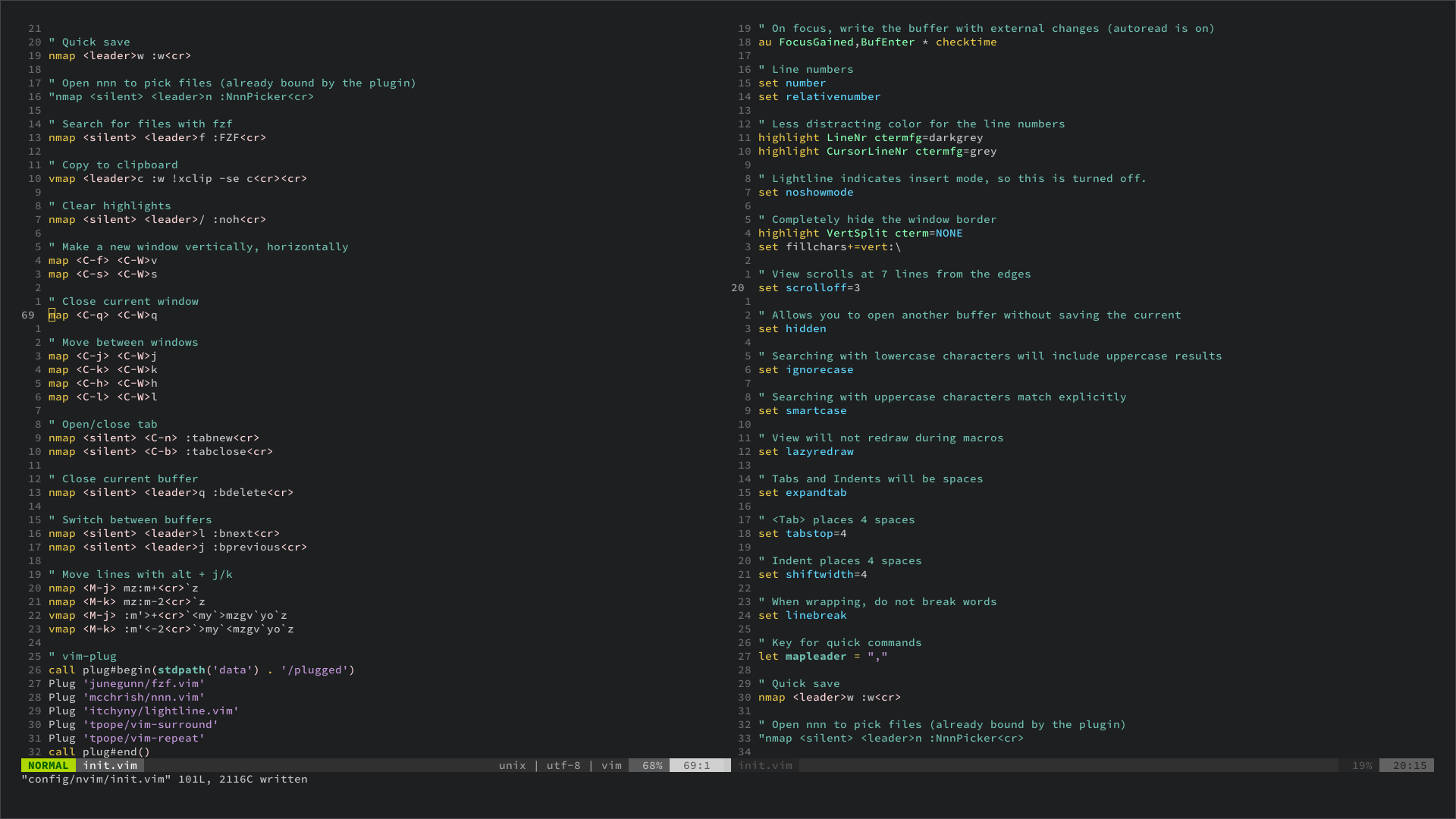 Neovim screenshot